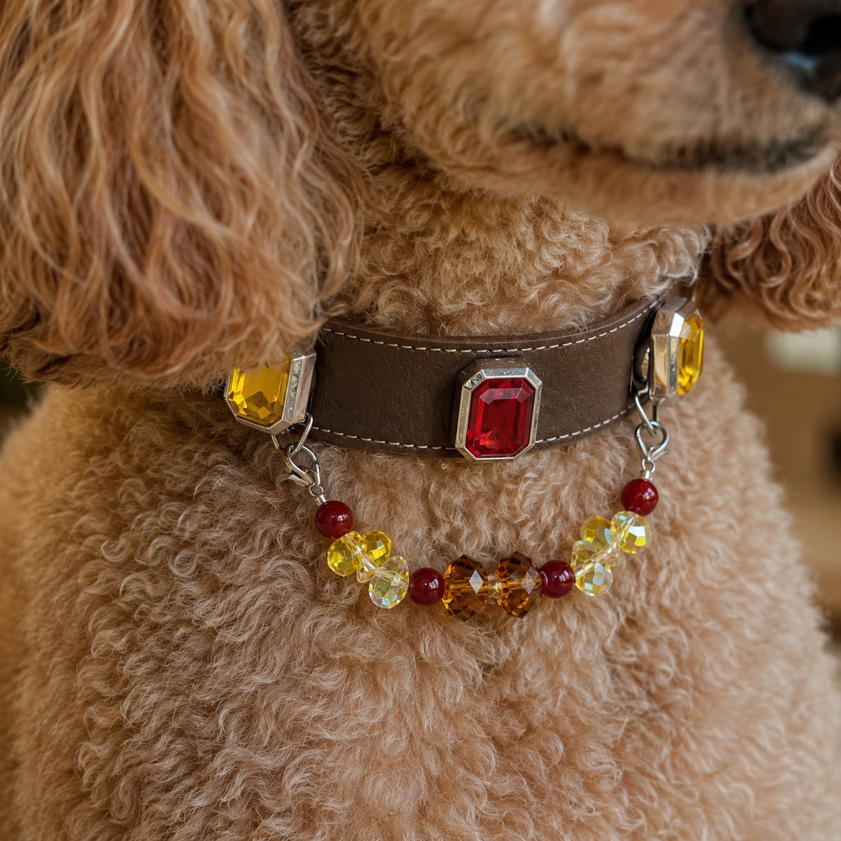 Colorful Magnetic Gemstone Charms for Pet Collars
