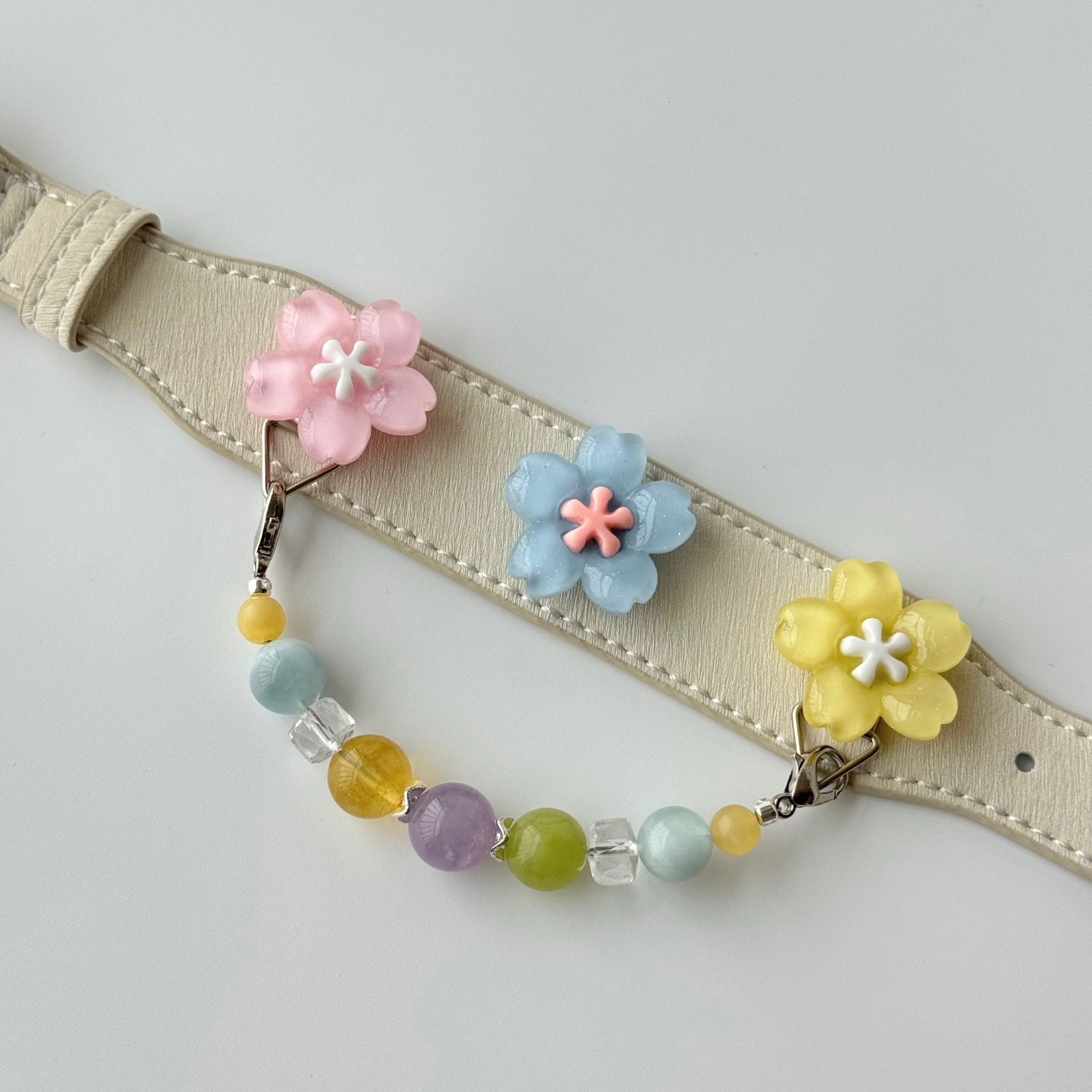 Pastel Candy Crystal Beaded Collar Chain