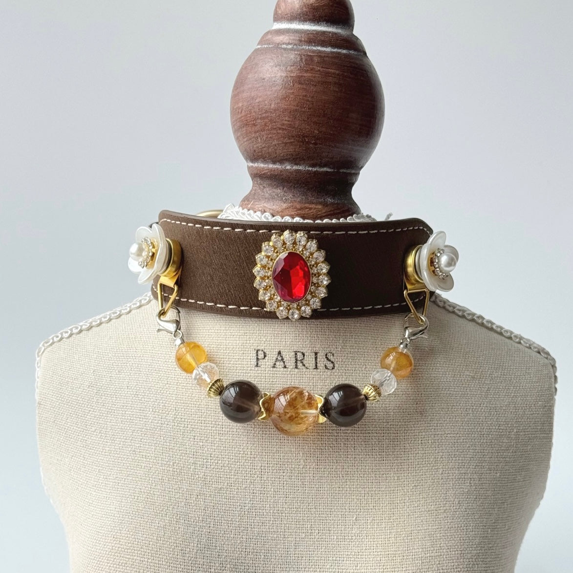 Ruby Crystal Magnetic Pet Charm