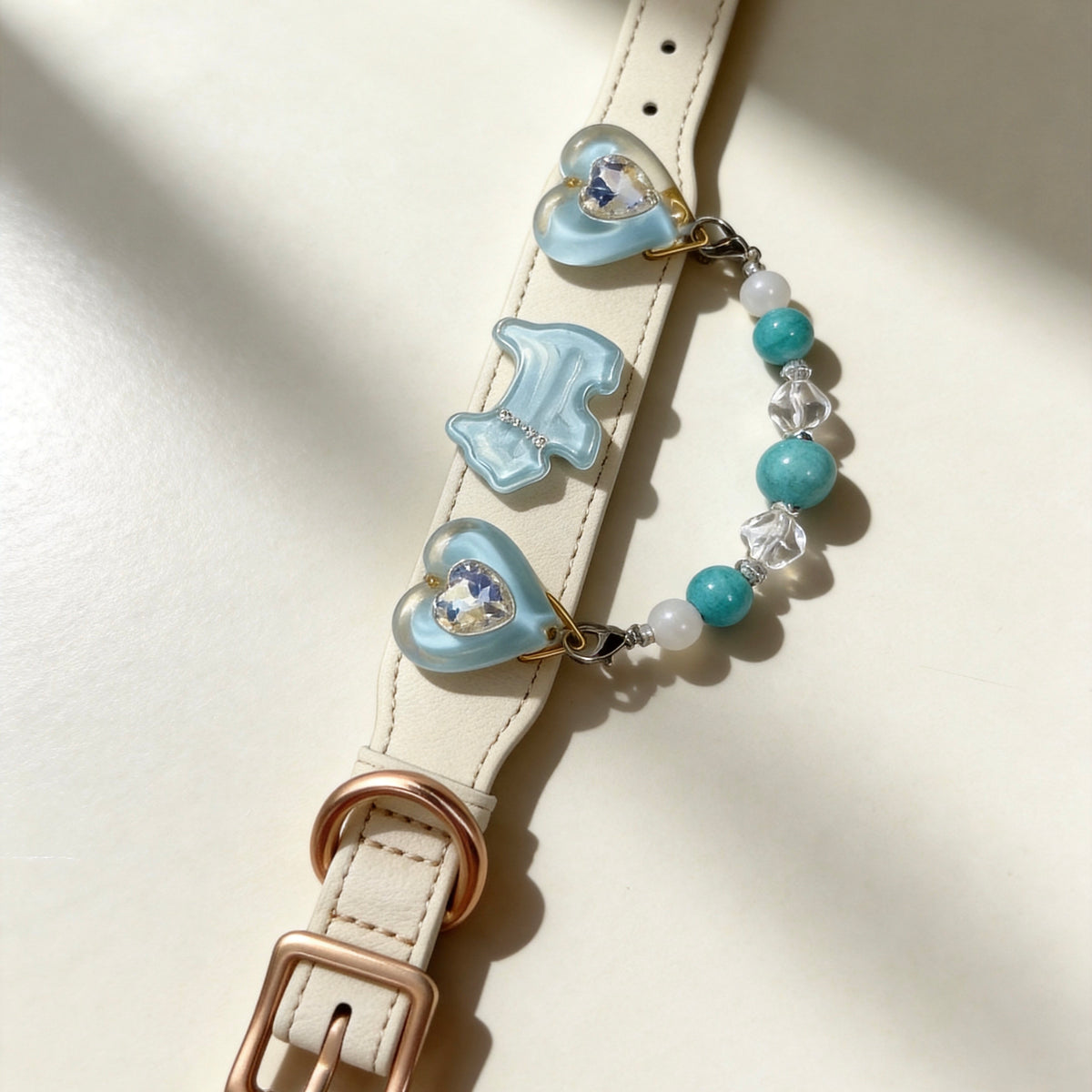 Amazonite Crystal Charm Pet Collar Necklace