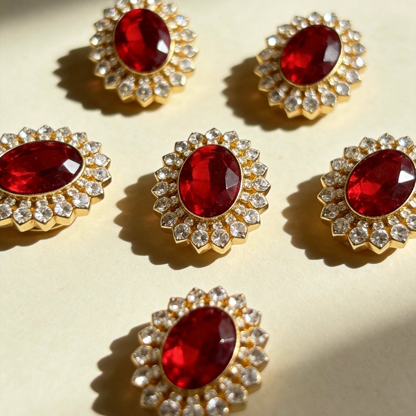 Ruby Crystal Magnetic Pet Charm