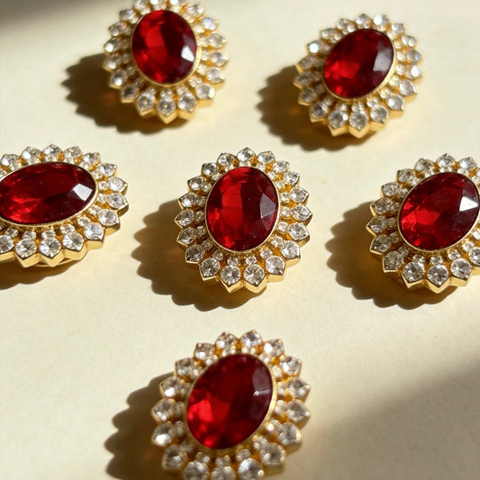 Ruby Crystal Magnetic Pet Charm