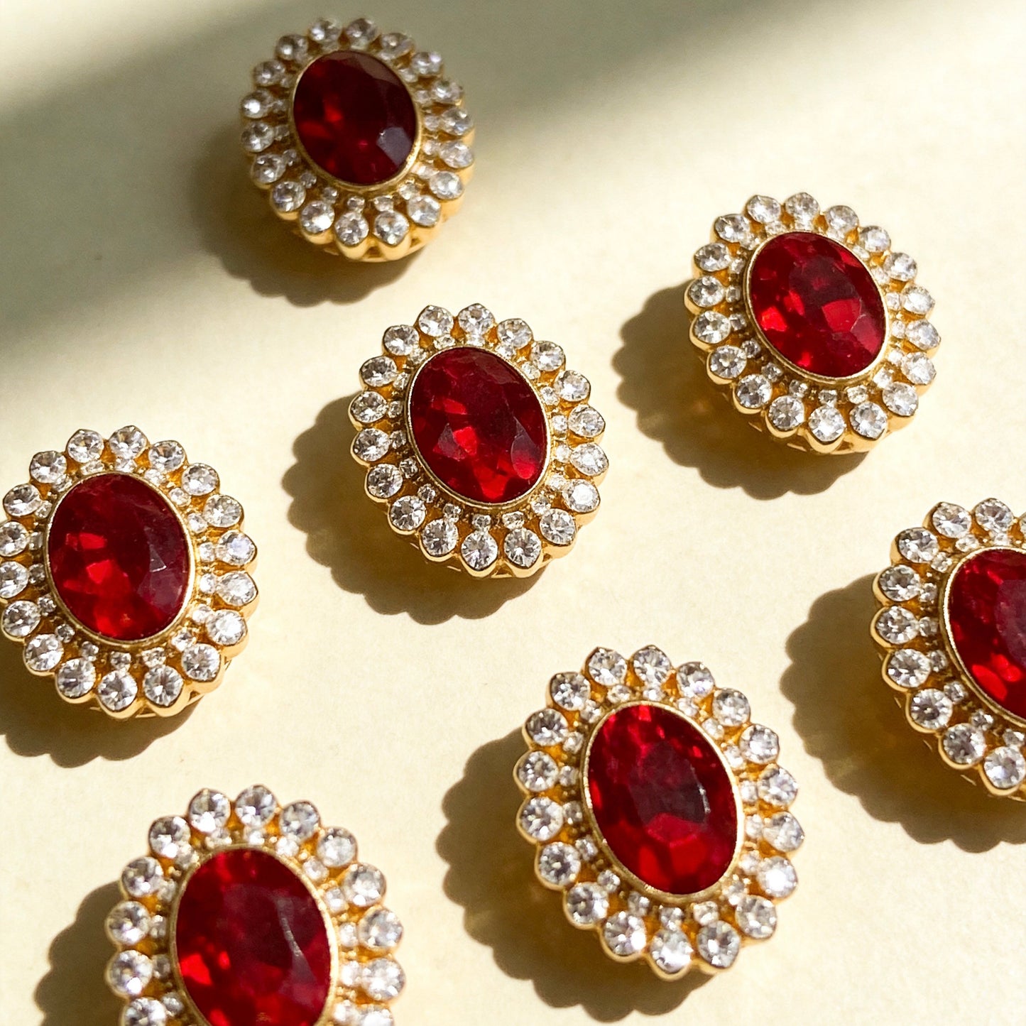 Ruby Crystal Magnetic Pet Charm