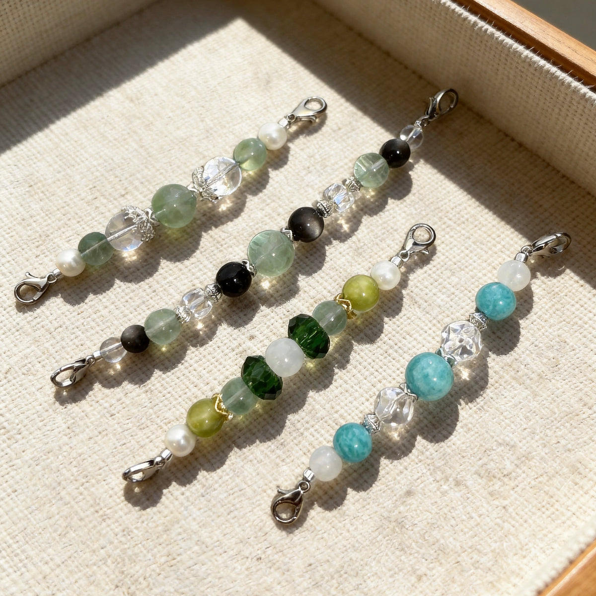 Green Gemstone Crystal Pet Collar Chain