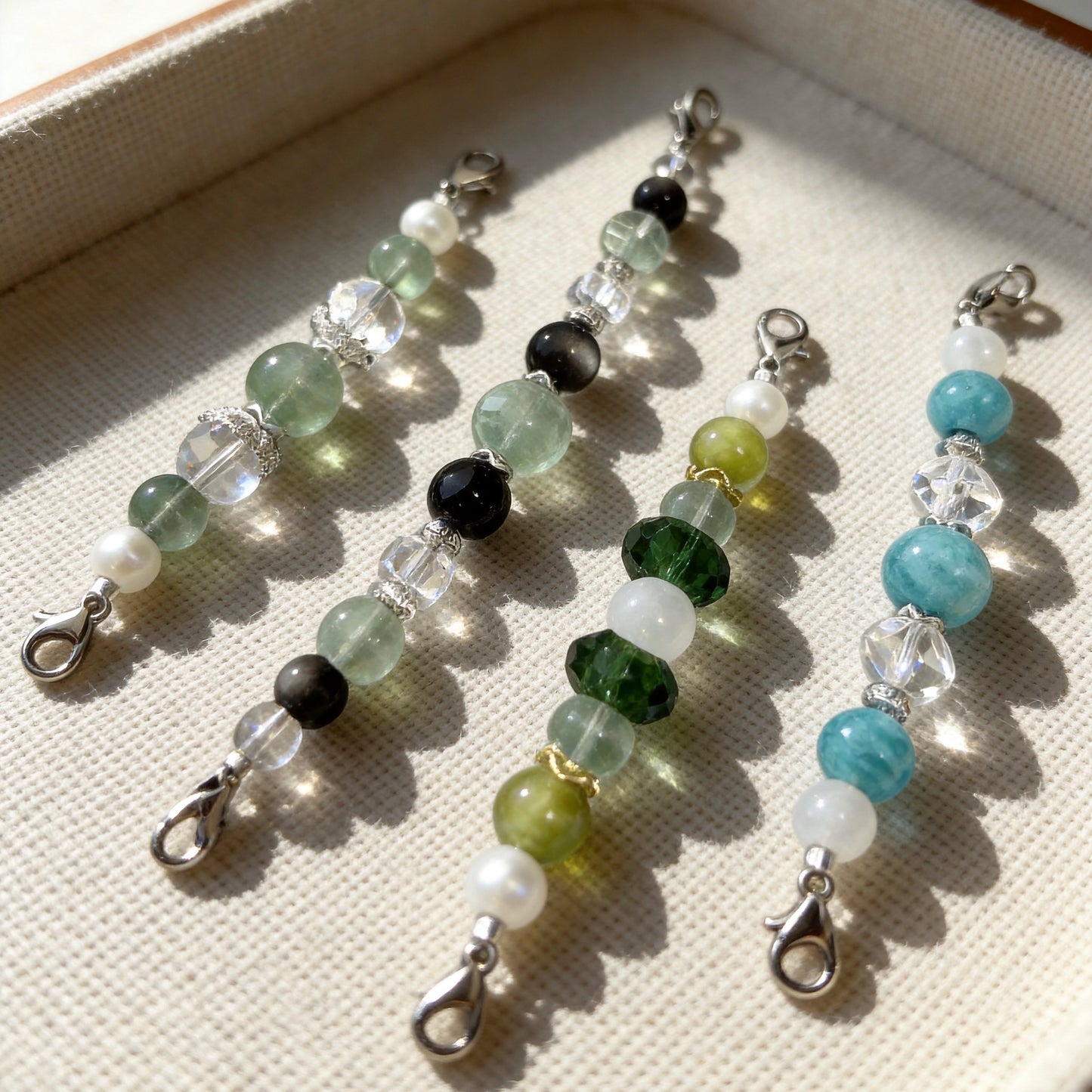 Green Gemstone Crystal Pet Collar Chain