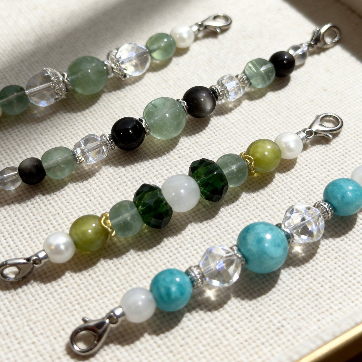 Green Gemstone Crystal Pet Collar Chain