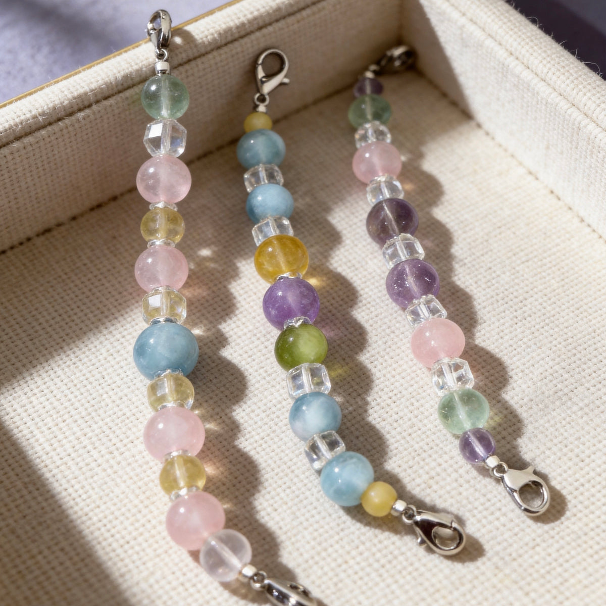 Pastel Candy Crystal Beaded Collar Chain