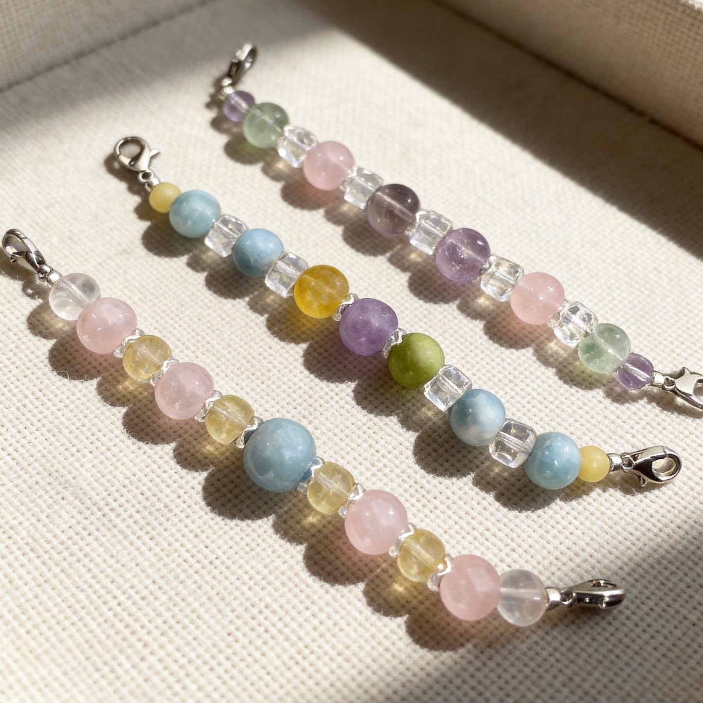Pastel Candy Crystal Beaded Collar Chain