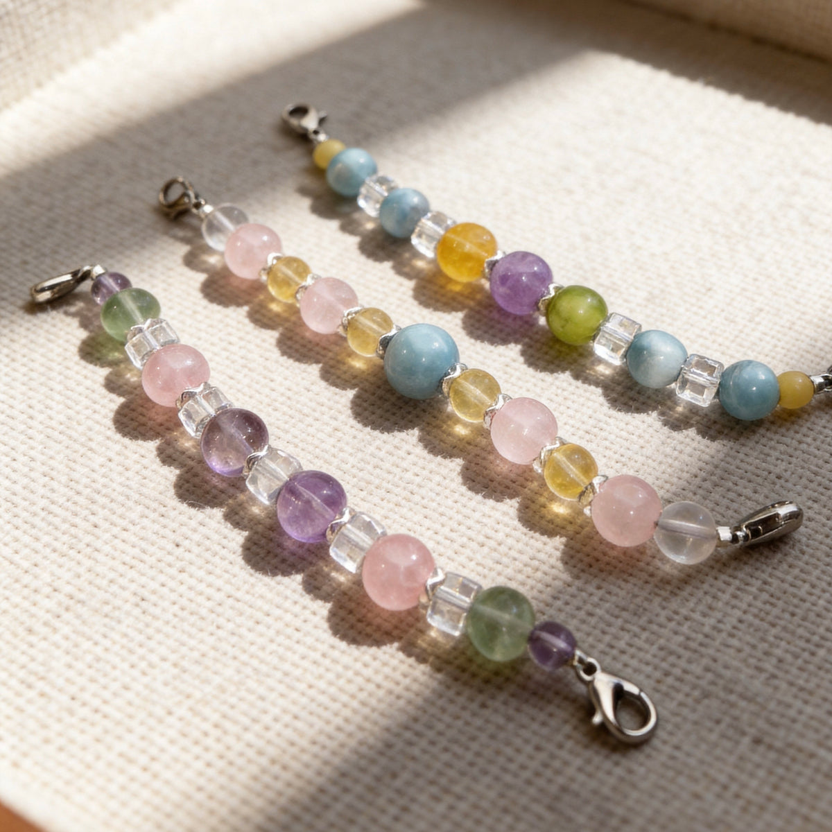 Pastel Candy Crystal Beaded Collar Chain