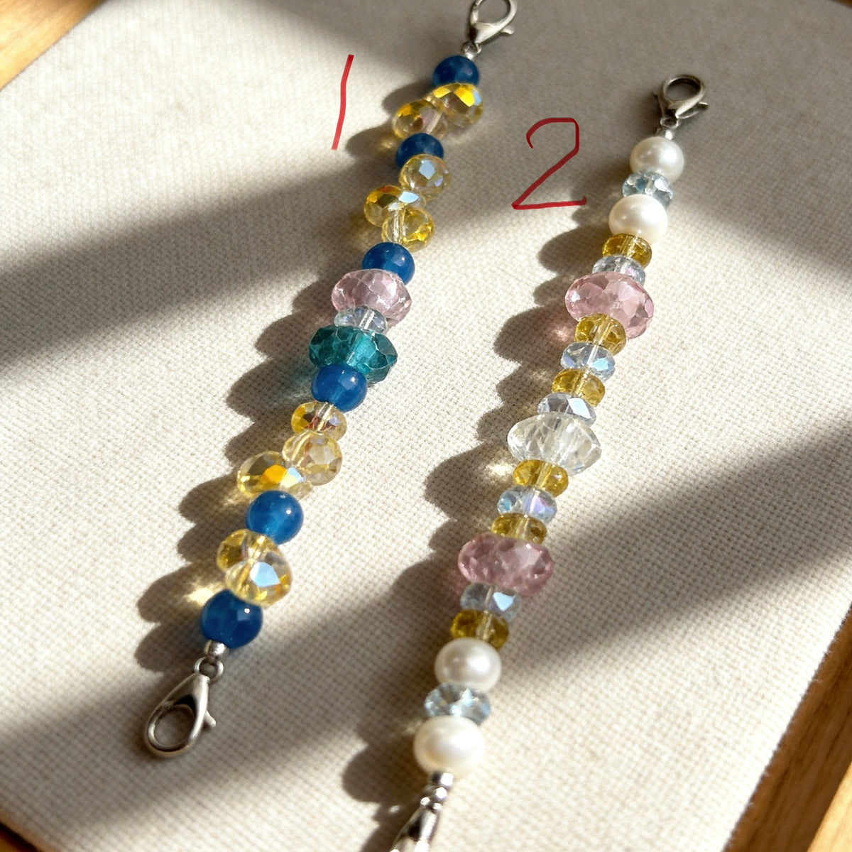 Pastel Rainbow Crystal Beaded Collar Chain
