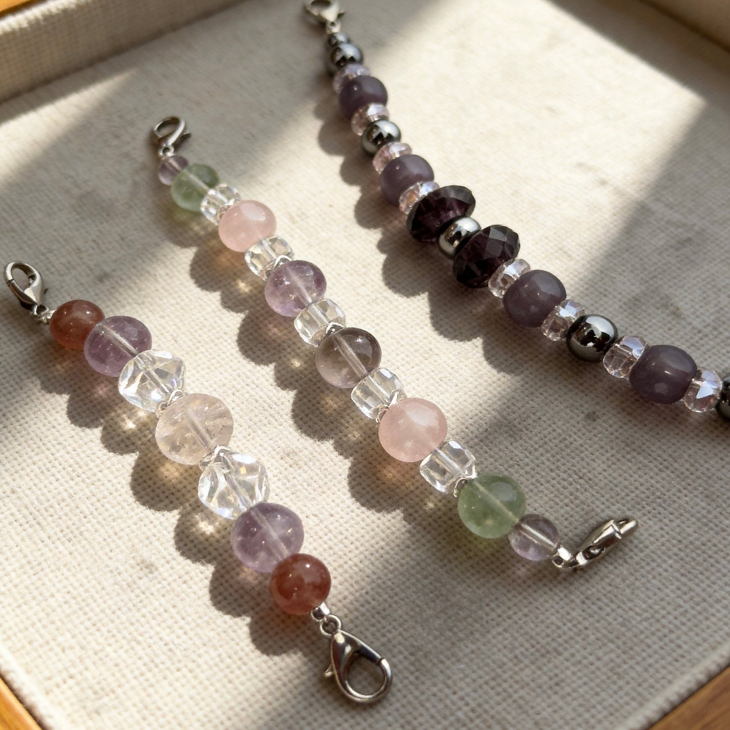 Pastel Gemstone Crystal Beaded Collar Chain