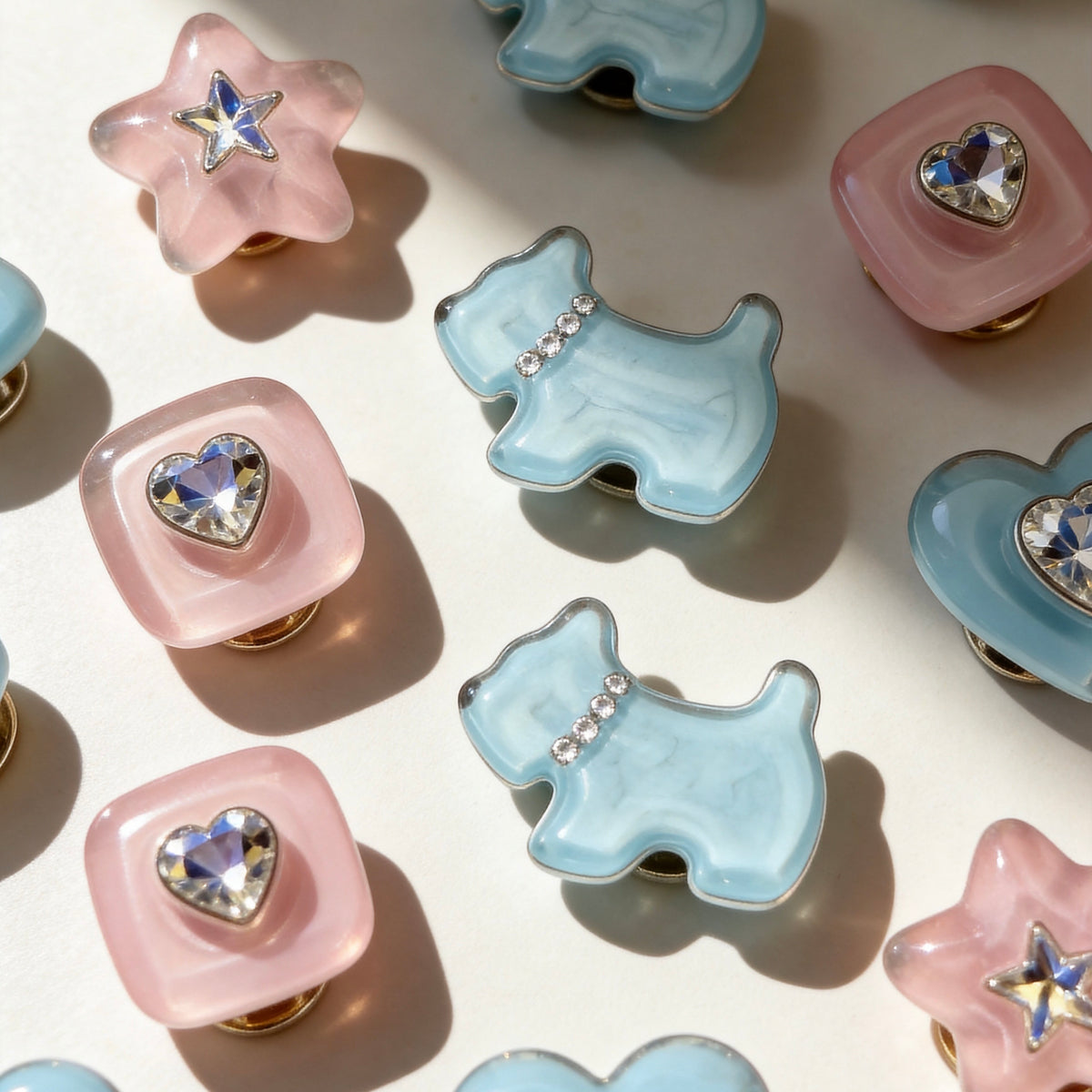 Pastel Crystal Magnetic Pet Charms