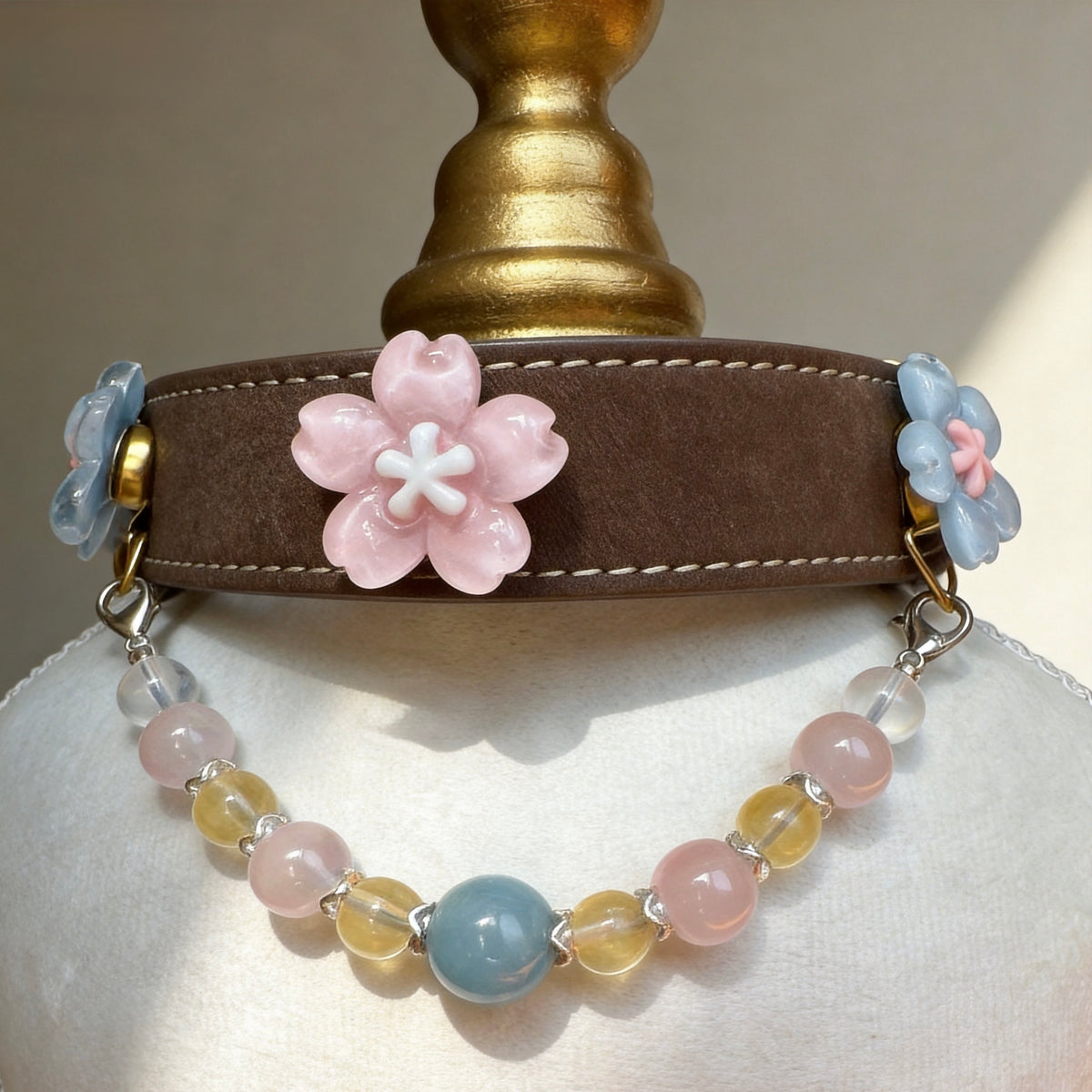 Pastel Candy Crystal Beaded Collar Chain