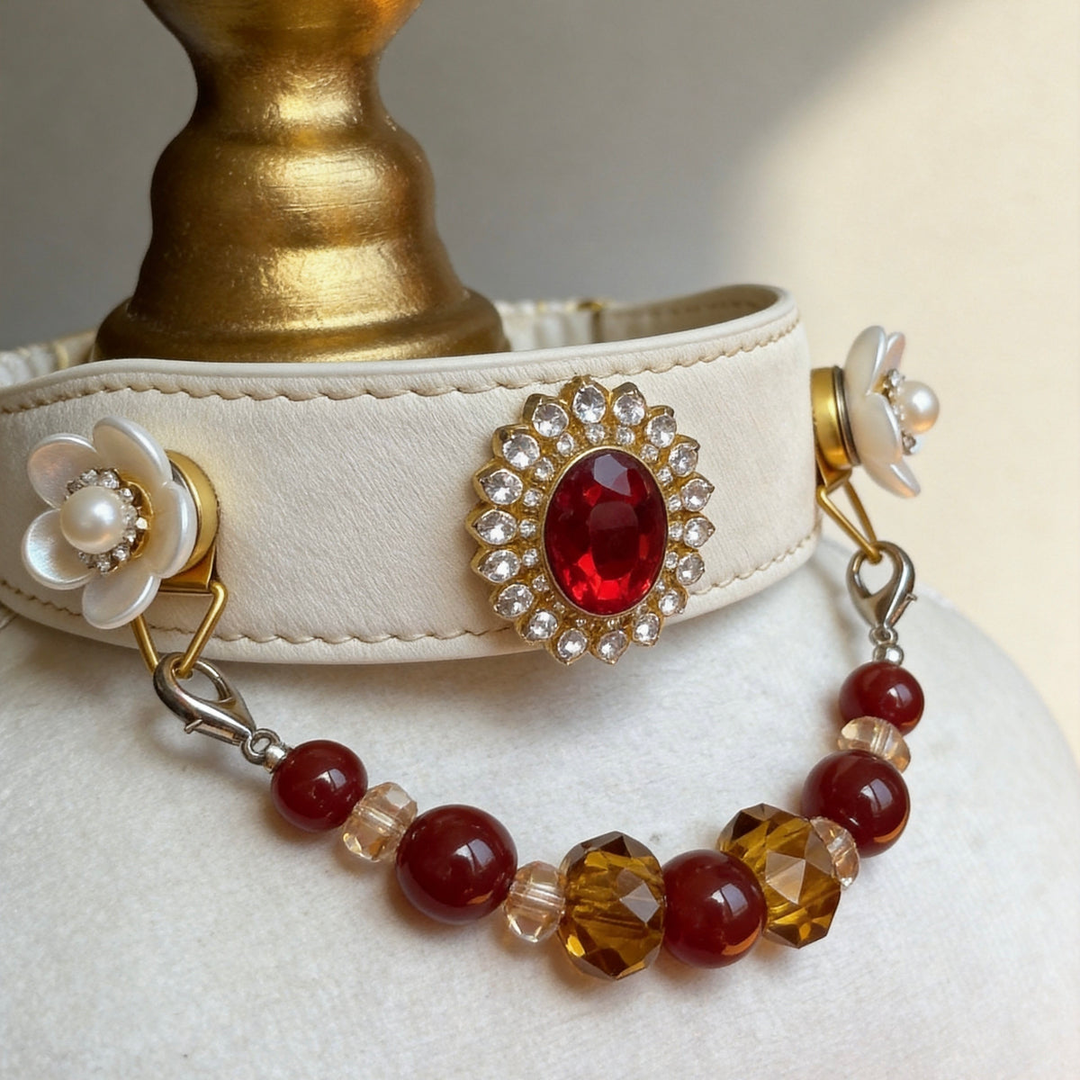 Ruby Crystal Magnetic Pet Charm