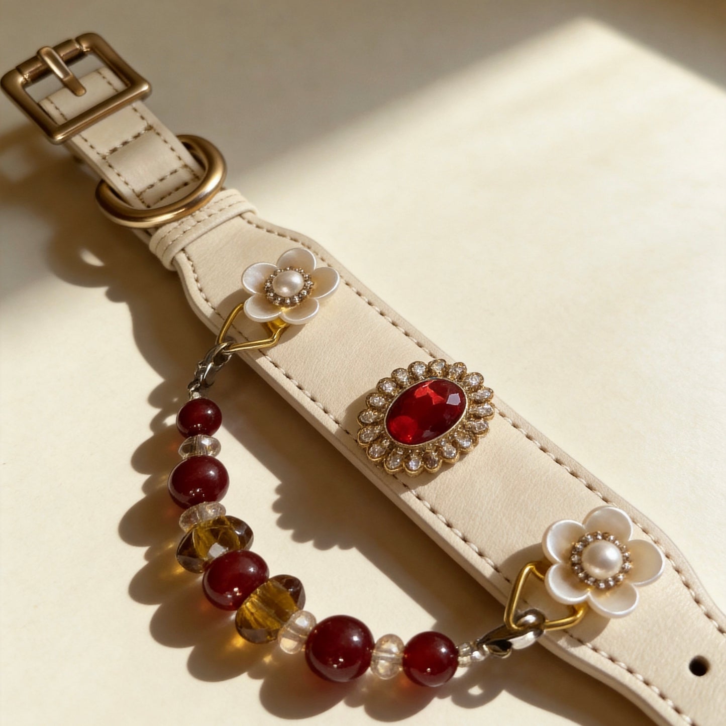 Ruby Crystal Magnetic Pet Charm