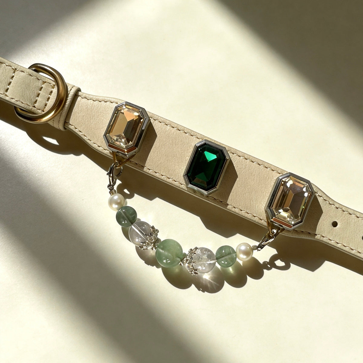 Green Fluorite Crystal Pet Collar Necklace