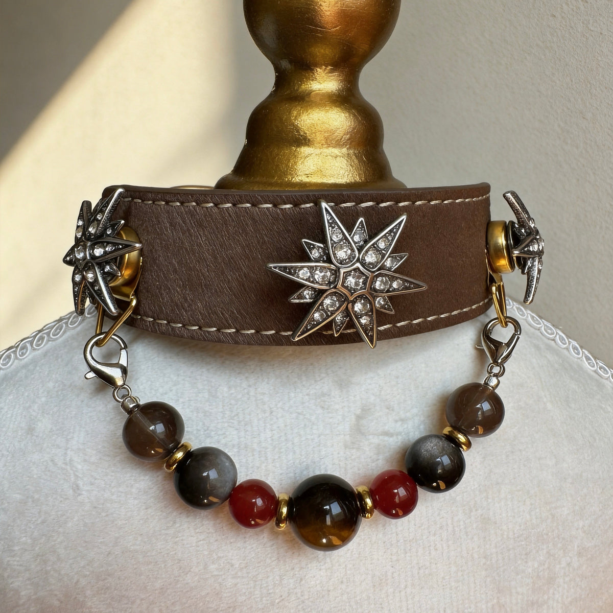 Tiger Eye Star Crystal Pet Collar Necklace