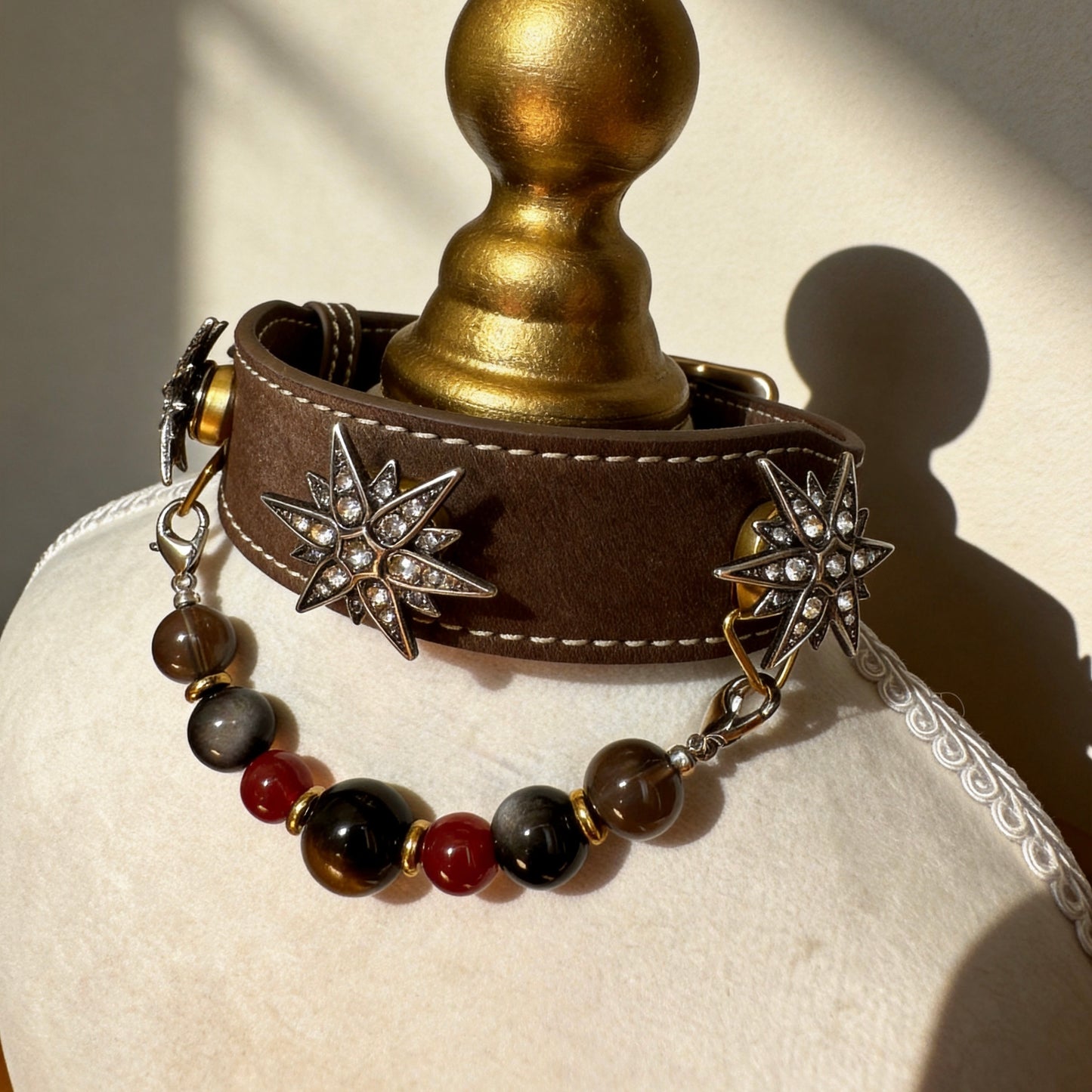 Tiger Eye Star Crystal Pet Collar Necklace